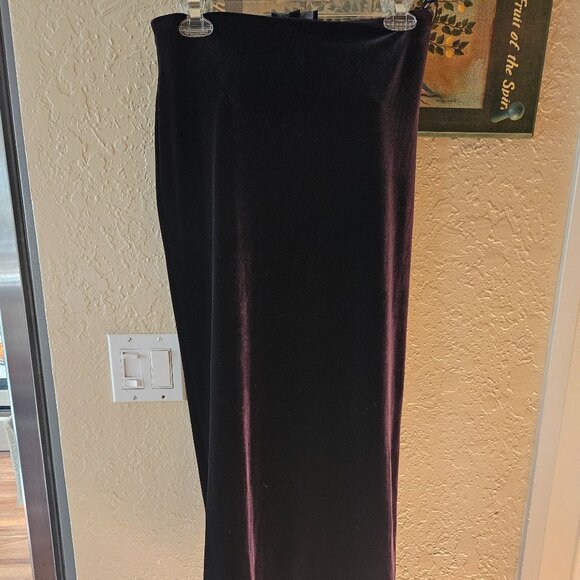 Bi Color Velvet Maxie Skirt - Picture 1 of 4